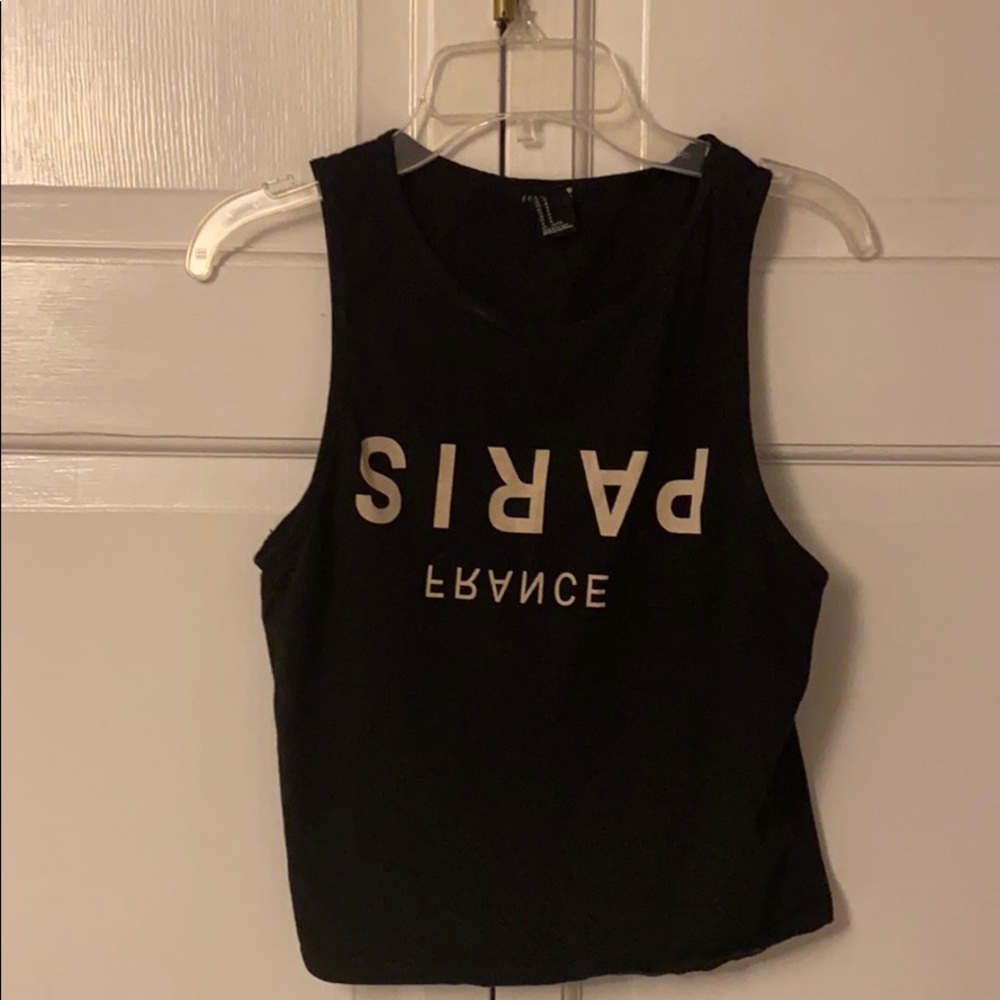 Graphic cropped tank